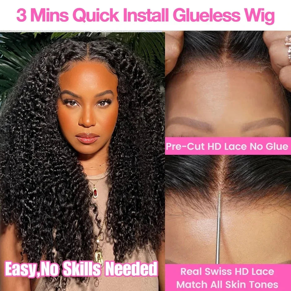 Glueless kurly wig HD Lace Wig