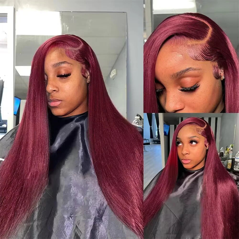 HD Lace Frontal Straight Red