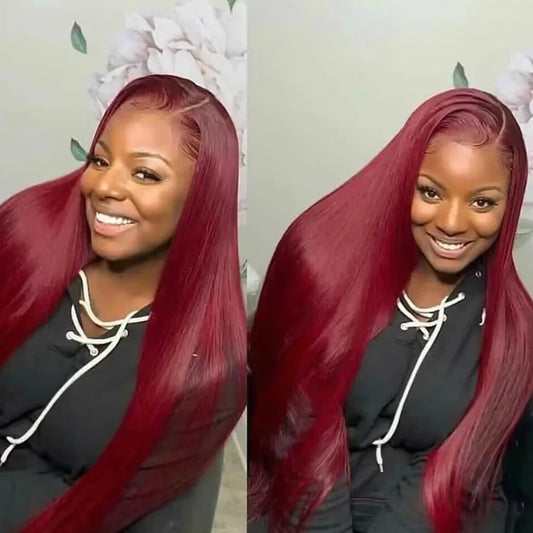 HD Lace Frontal Straight Red