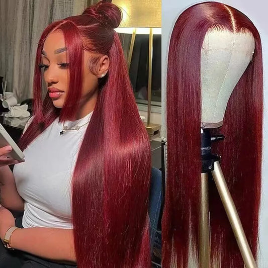 HD Lace Frontal Straight Red