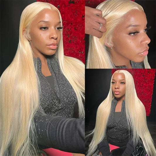 HD Transparent Full Frontal Lace  Blonde Colored