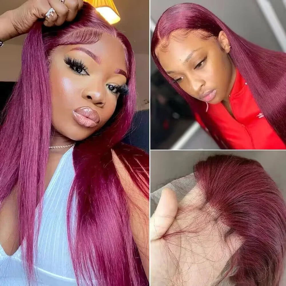 HD Lace Frontal Straight Red